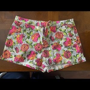 Zara floral short shorts